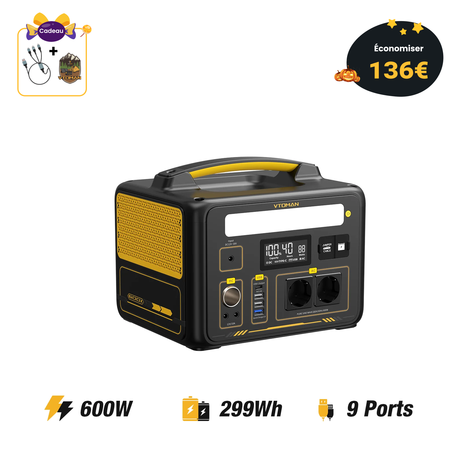 Station électrique portable VTOMAN Jump 600X