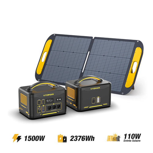 Générateur solaire VTOMAN Jump 1500X/2376Wh 110W