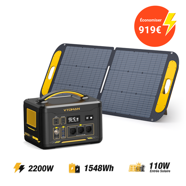 VTOMAN Jump 2200/1548Wh 110W Solar Generator