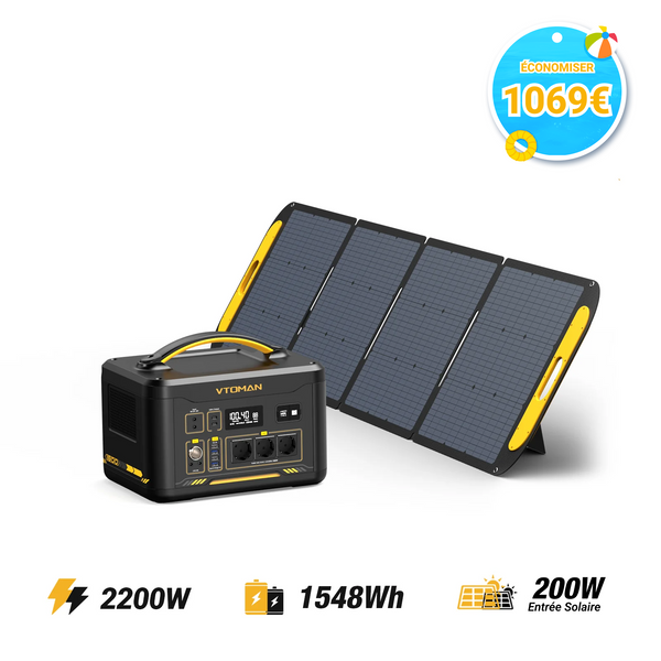 Générateur solaire VTOMAN Jump 2200W/1548Wh 200W