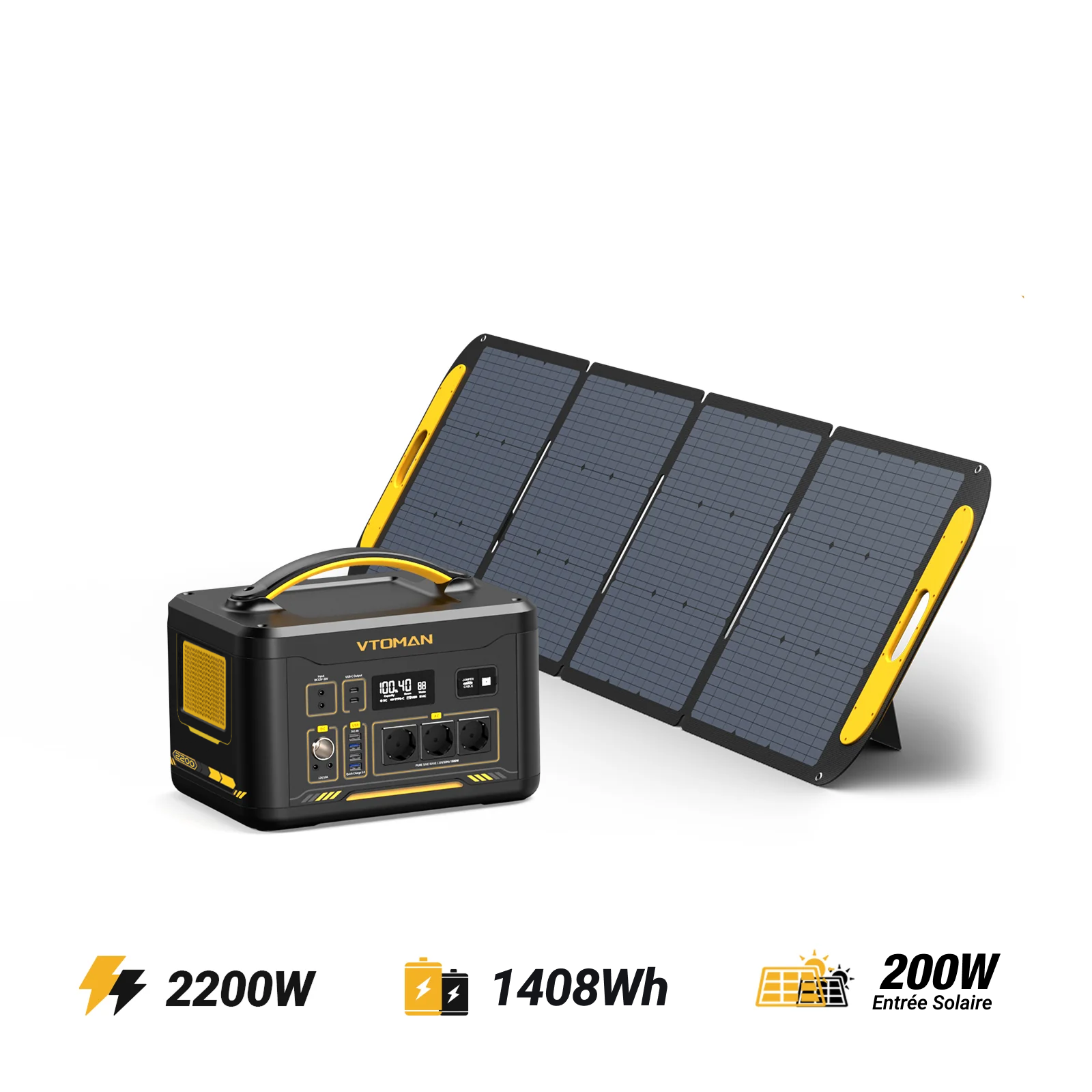 VTOMAN Jump 2200 Station Électrique Portable 1408Wh (Nouvelle version)