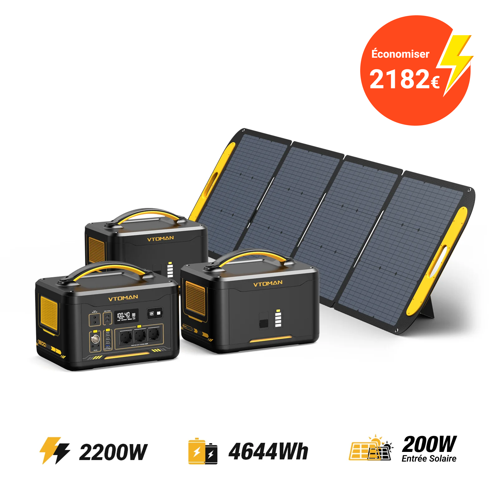 VTOMAN Jump 2200W/4644Wh 200W Solar Generator