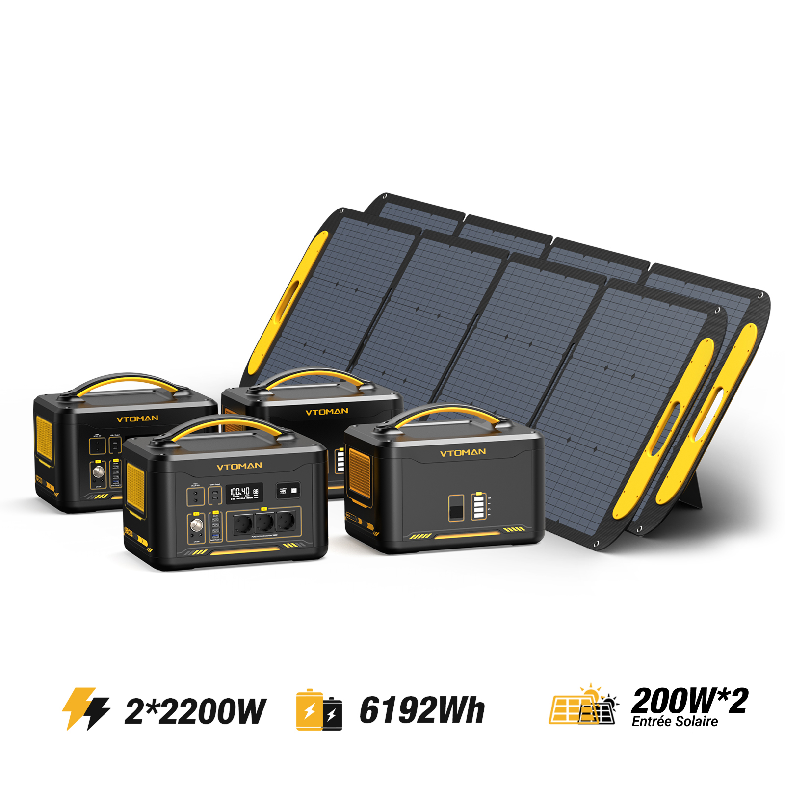 VTOMAN Jump 2200/6192Wh 200W*2 Solar Generator