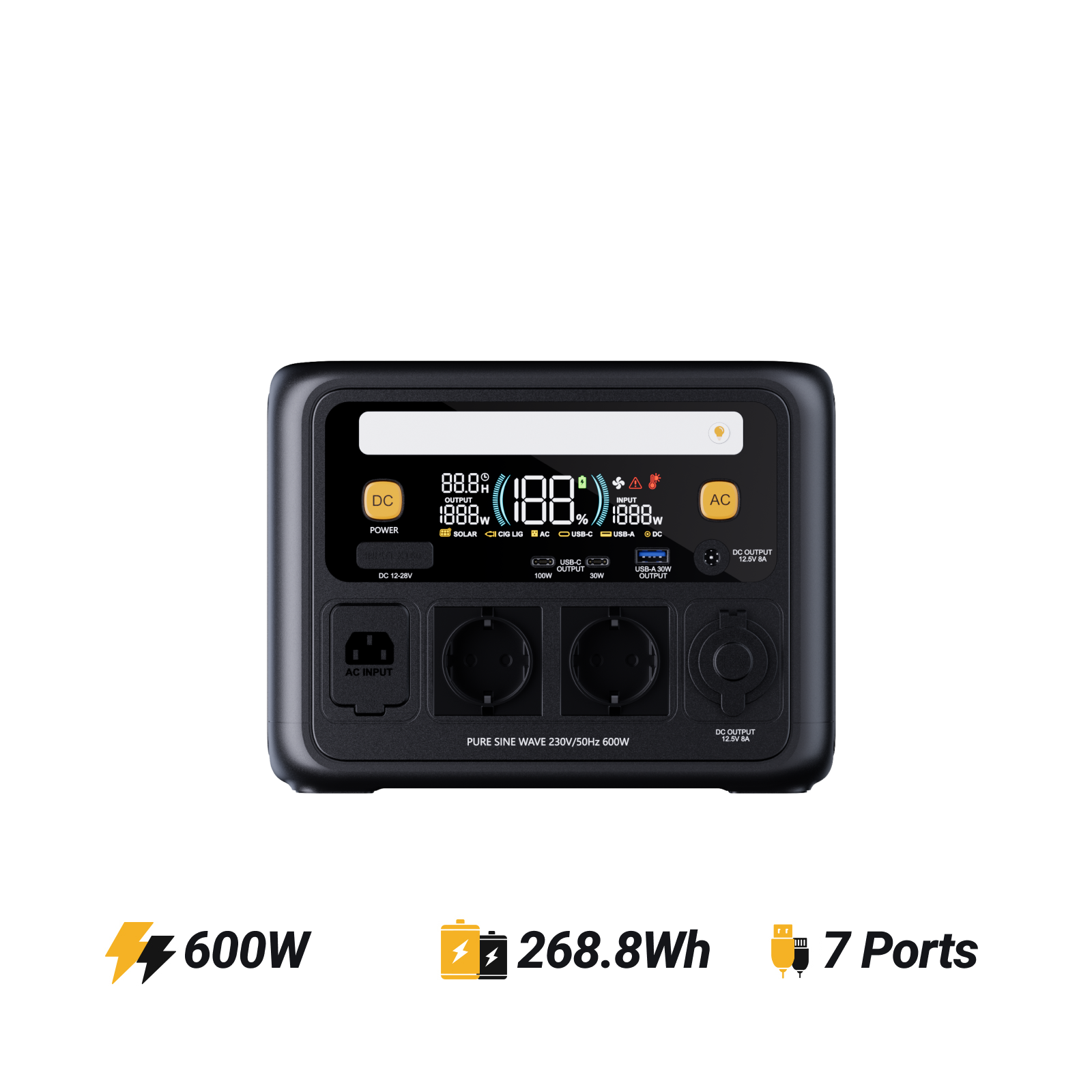 Station électrique portable VTOMAN Jump 600X 268.8Wh