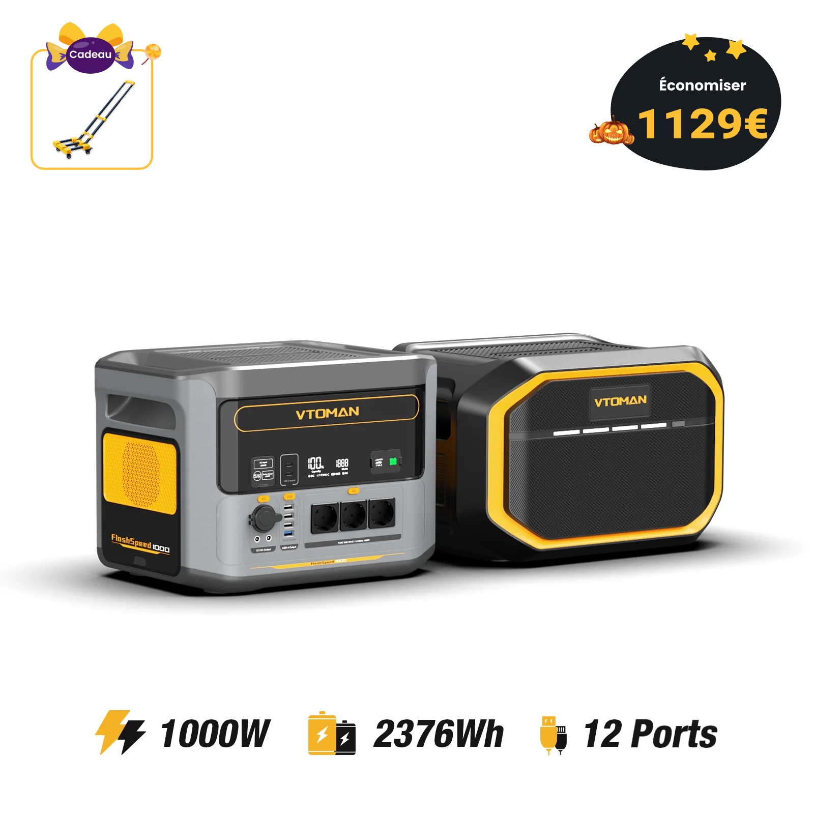 Station électrique portable VTOMAN FlashSpeed 1000