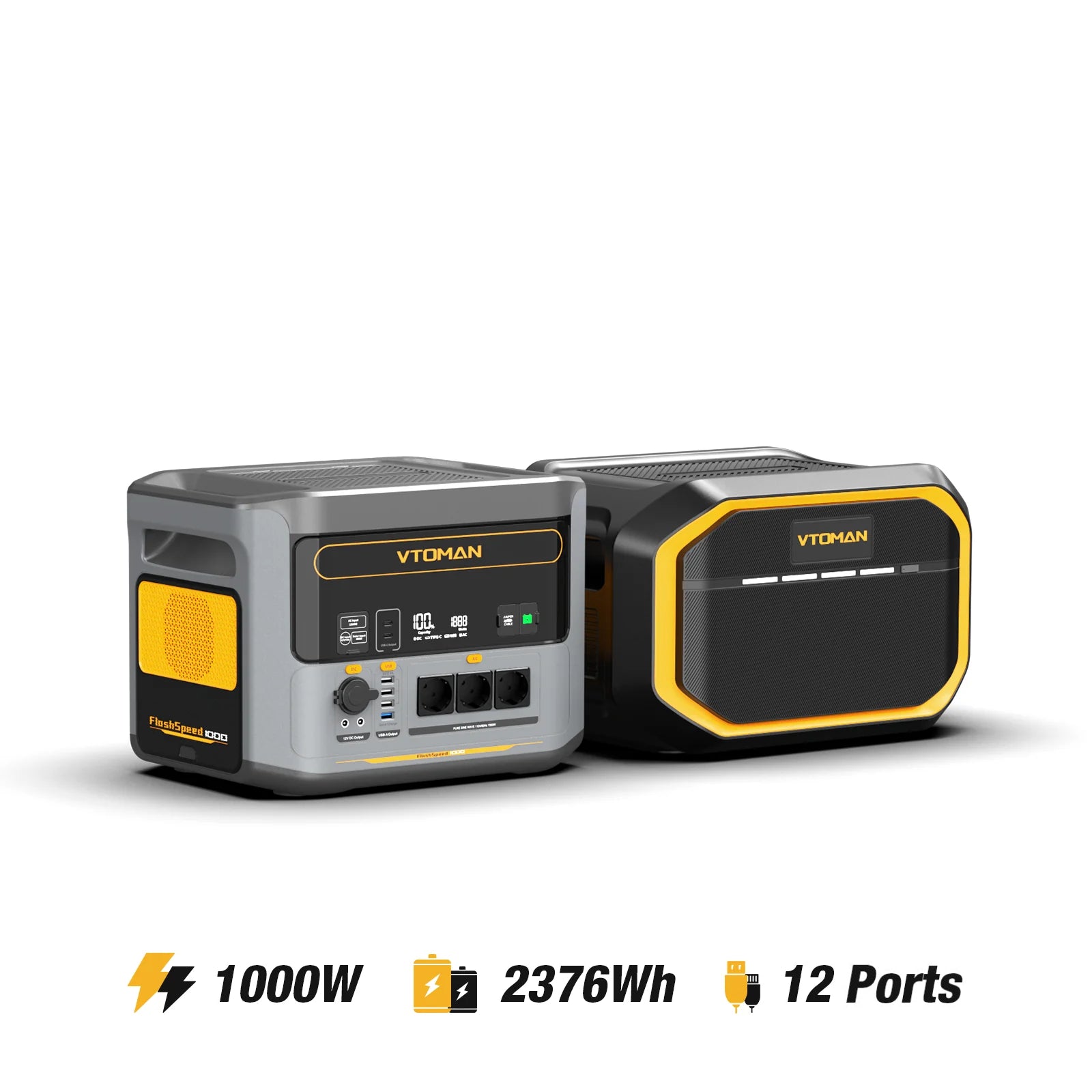 Batterie supplémentaire VTOMAN 1548Wh compatible avec FlashSpeed 1500/1000/600